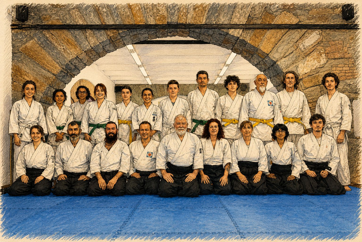 Allievi della scuola Yūdansha Kyōkai Iwama Aikidō Trieste